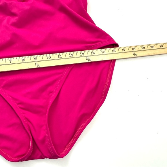 La Blanca Women’s Sz 14 Fuchsia Island Goddess Keyhole Halter One Piece Swimsuit - Picture 13 of 14